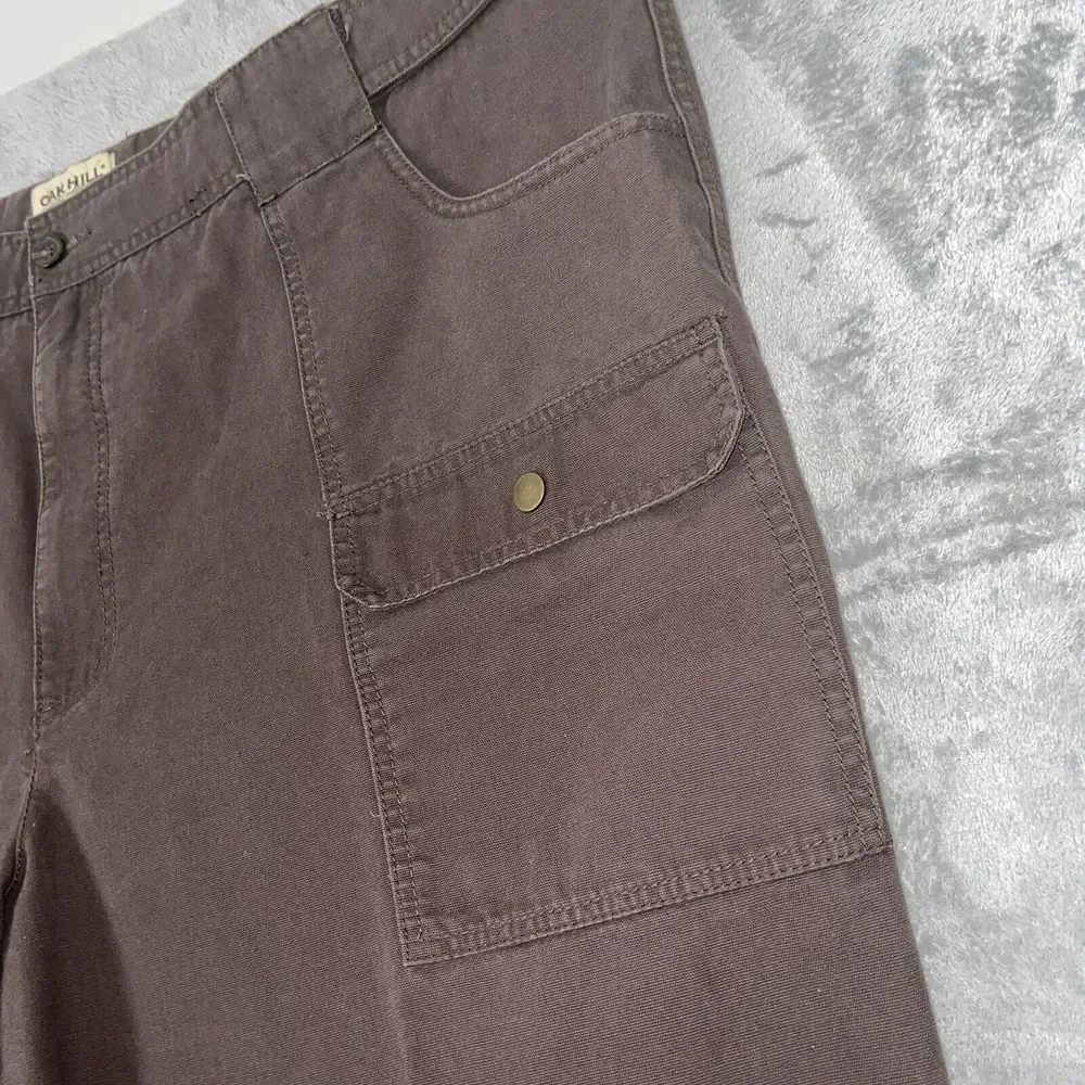 Oak Hill Heritage Collection Men's Work‎ Pants Size 50x30 Brown Cargo Utility